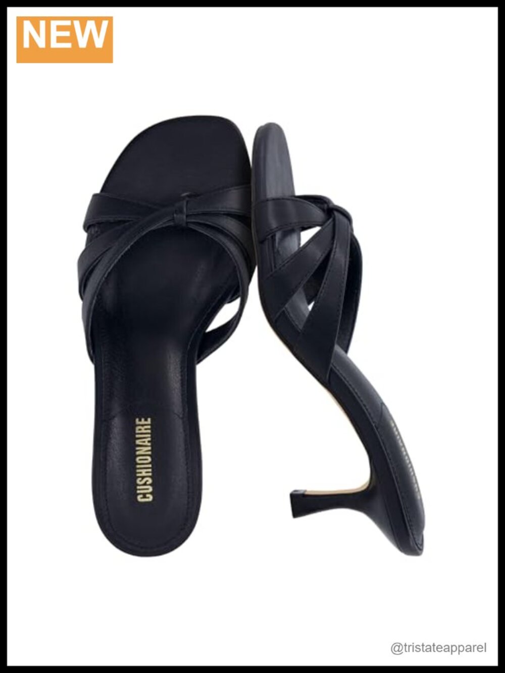 CUSHIONAIRE Malta Strappy Kitten Heel Sandals Square Toe Ankle Strap Women's